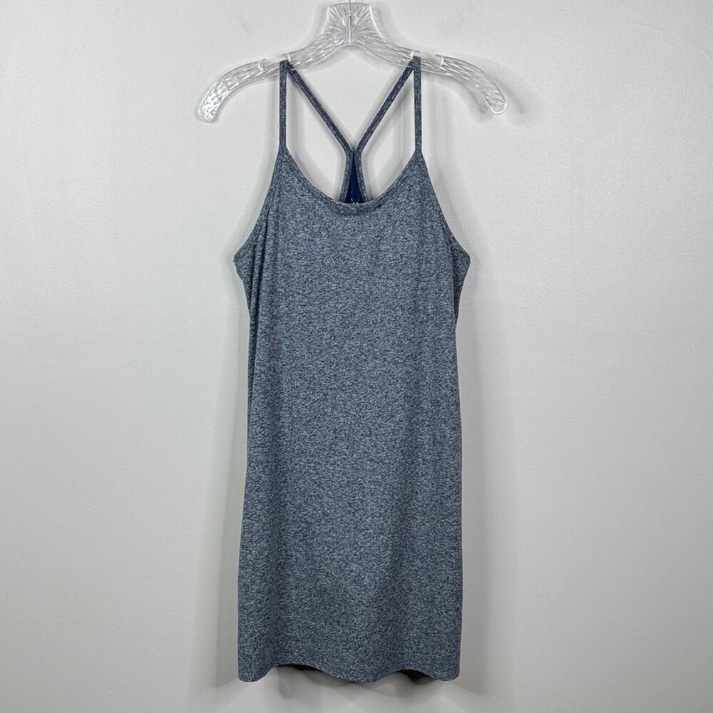 KYODAN Heathered Blue & Gray Built-in Bra & Shorts Active Mini Dress Medium